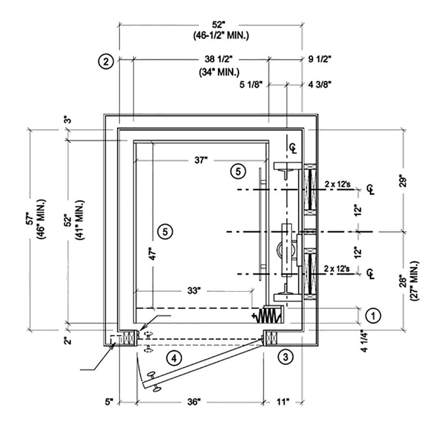  Фрагмент проекта лифтовой шахты. Москва